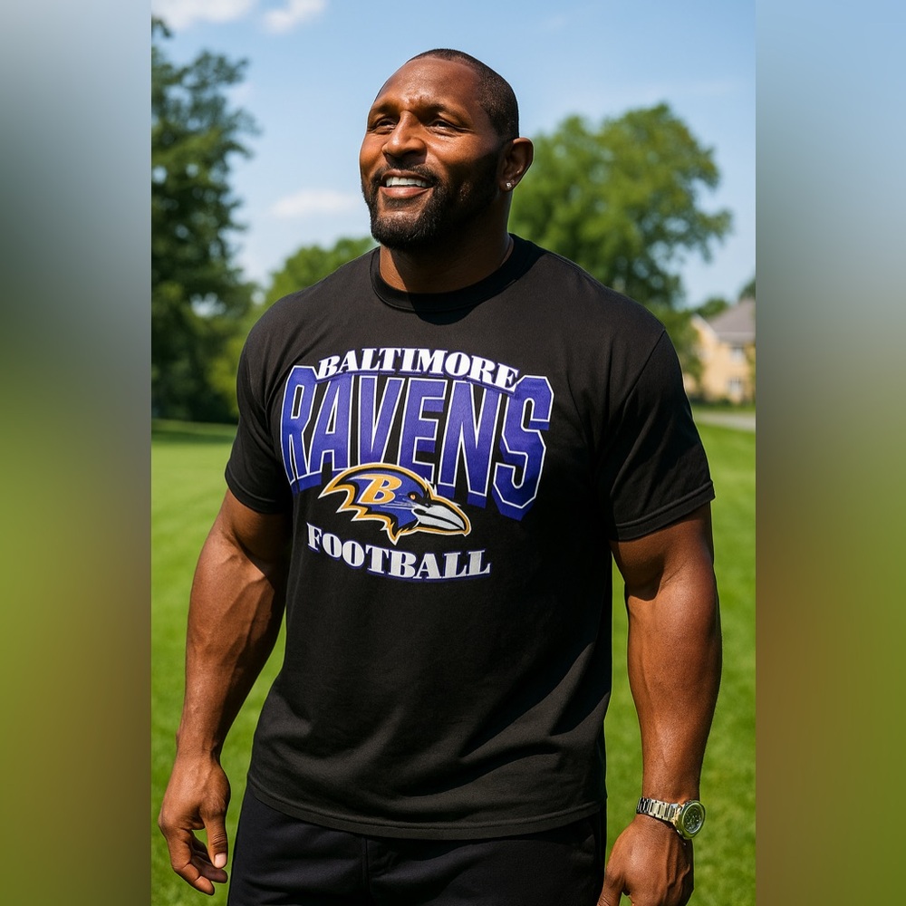 NWT 2025-26 Men’s Baltimore Ravens NFL Team Apparel Black T-Shirt